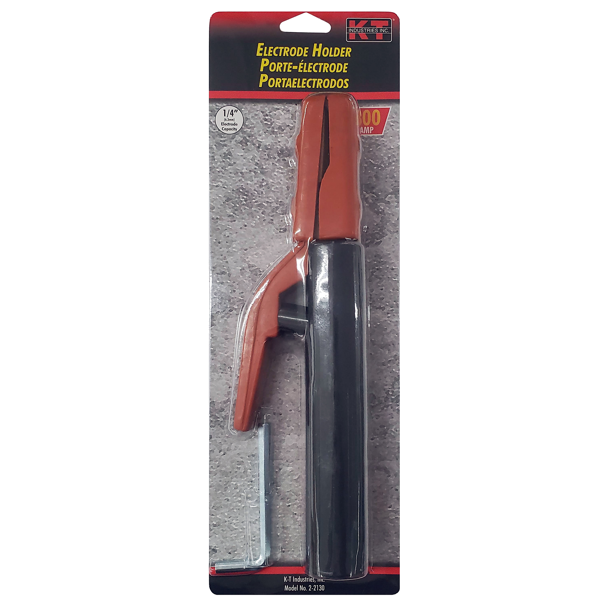 K-T Industries Bulk Electrode Holder — 300 Amps, High Copper Alloy, Fiberglass Insulators, Model# 2-2131